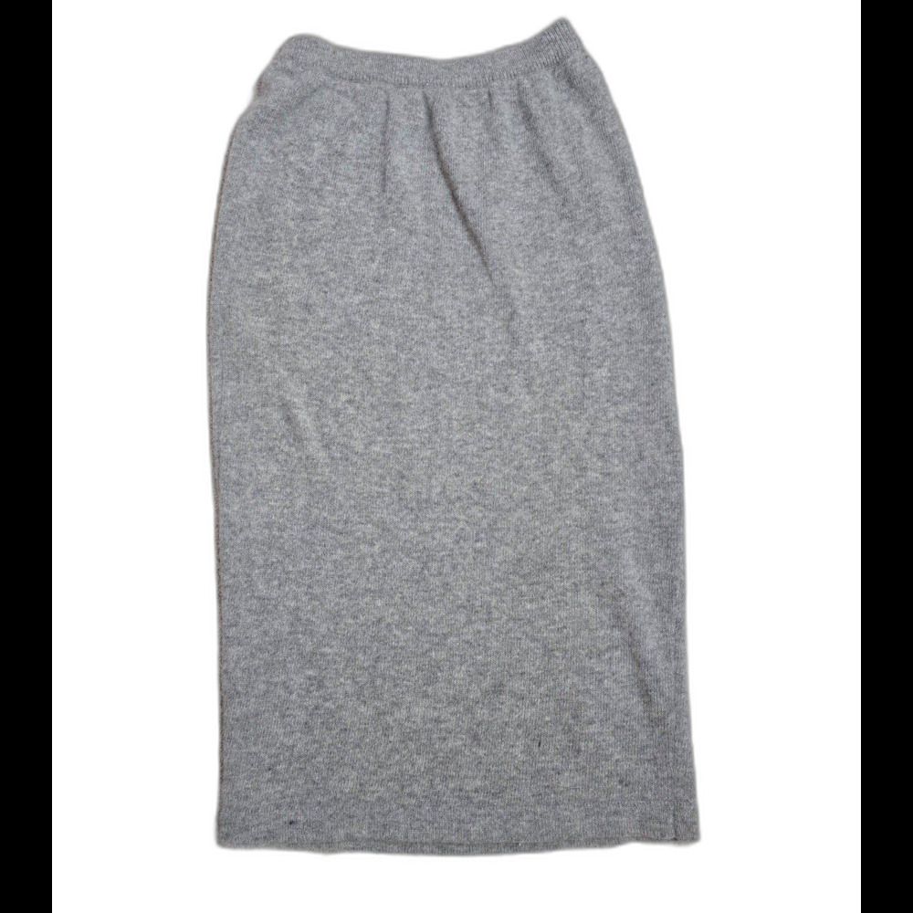 Outlander vintage 90's lambswool angora grey midi skirt